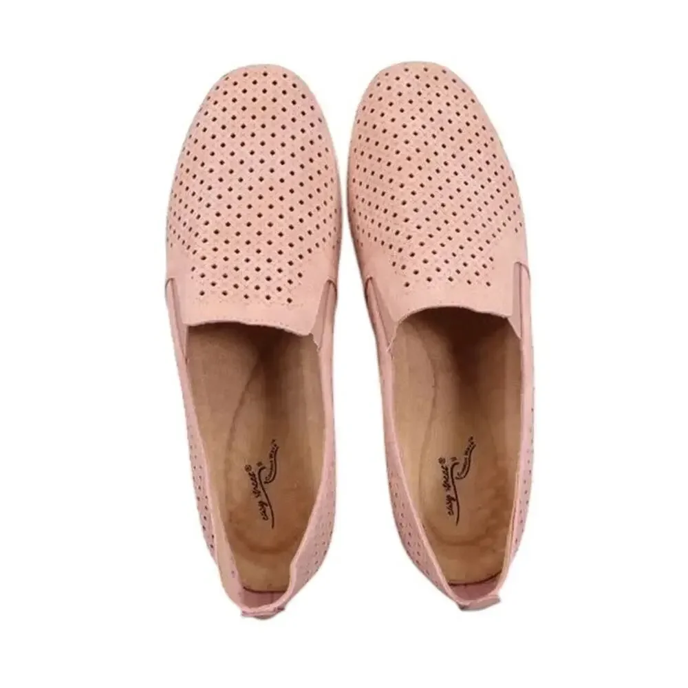 Easy Street Shoes Womens 9.5 Slip On Sneaker Fresh Lifestyle Comfort Casual Pink